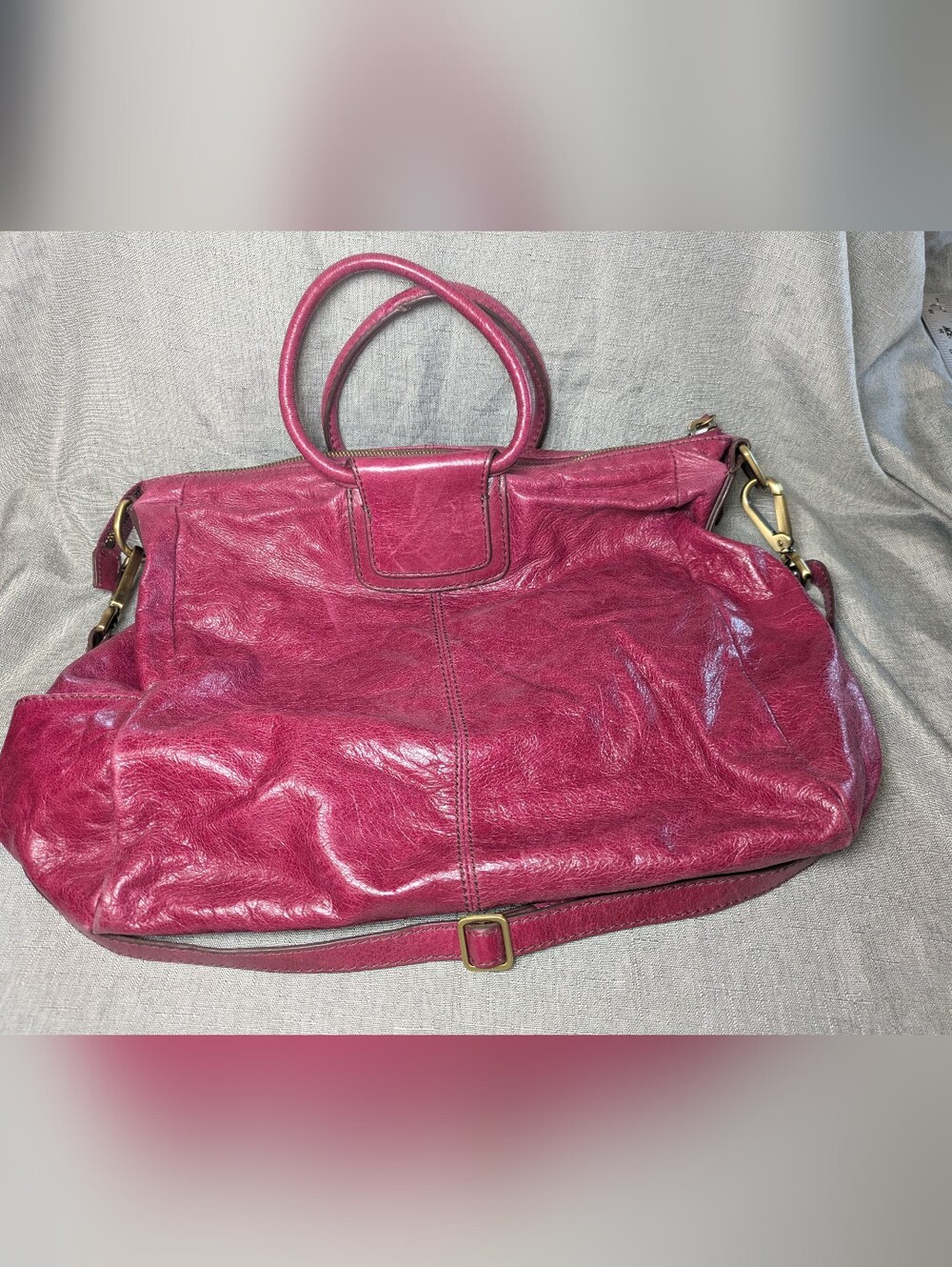 HOBO The Original Large Leather Shoulder Bag Purse Botanical Interior